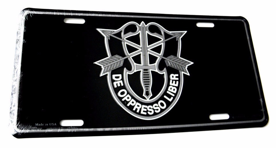 UNITED STATES ARMY SPECIAL FORCES LICENSE PLATE 6 x 12