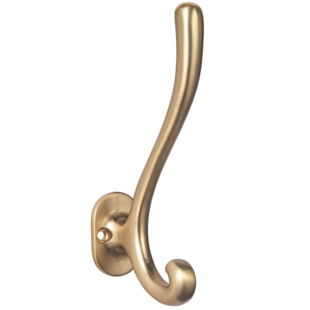 Goo-Ki 5.6 in. H Zinc Alloy Medieval Champagne Bronze Clothes Hooks (6-Pack)