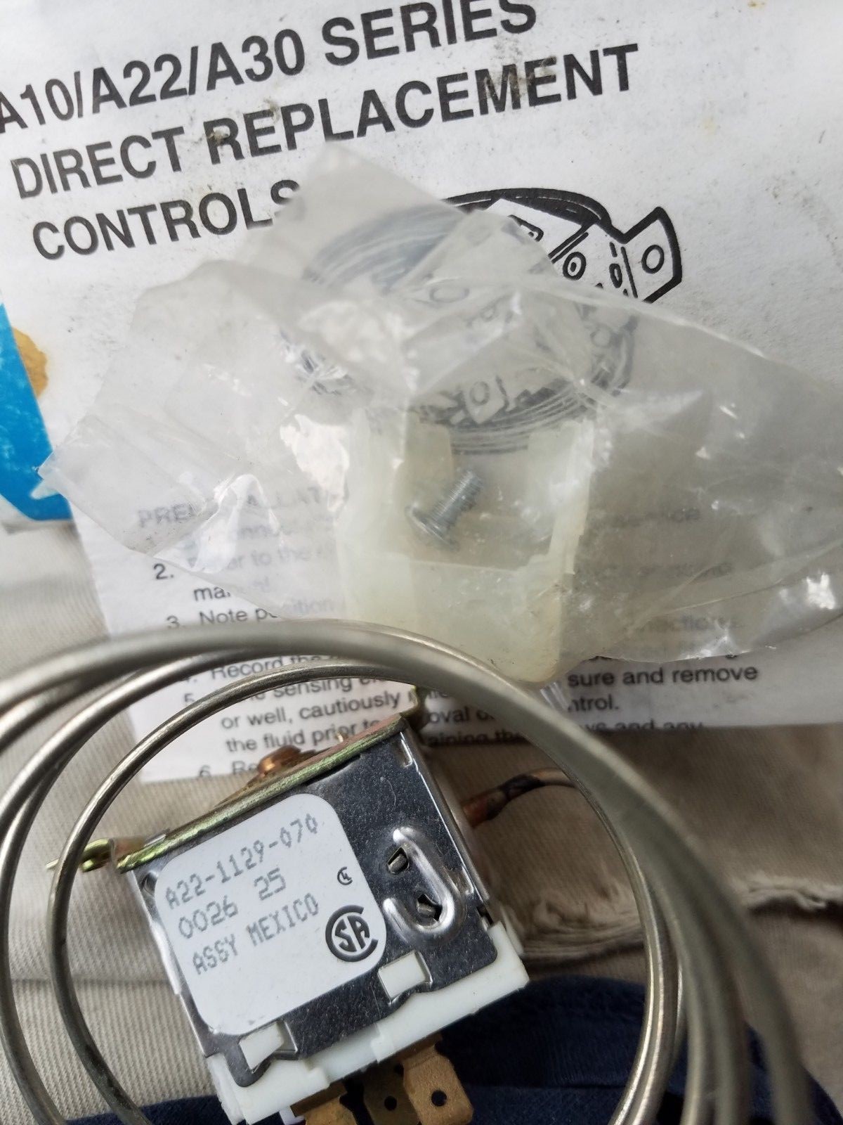 Ranco ice bin control #A22-1129 *NIB*