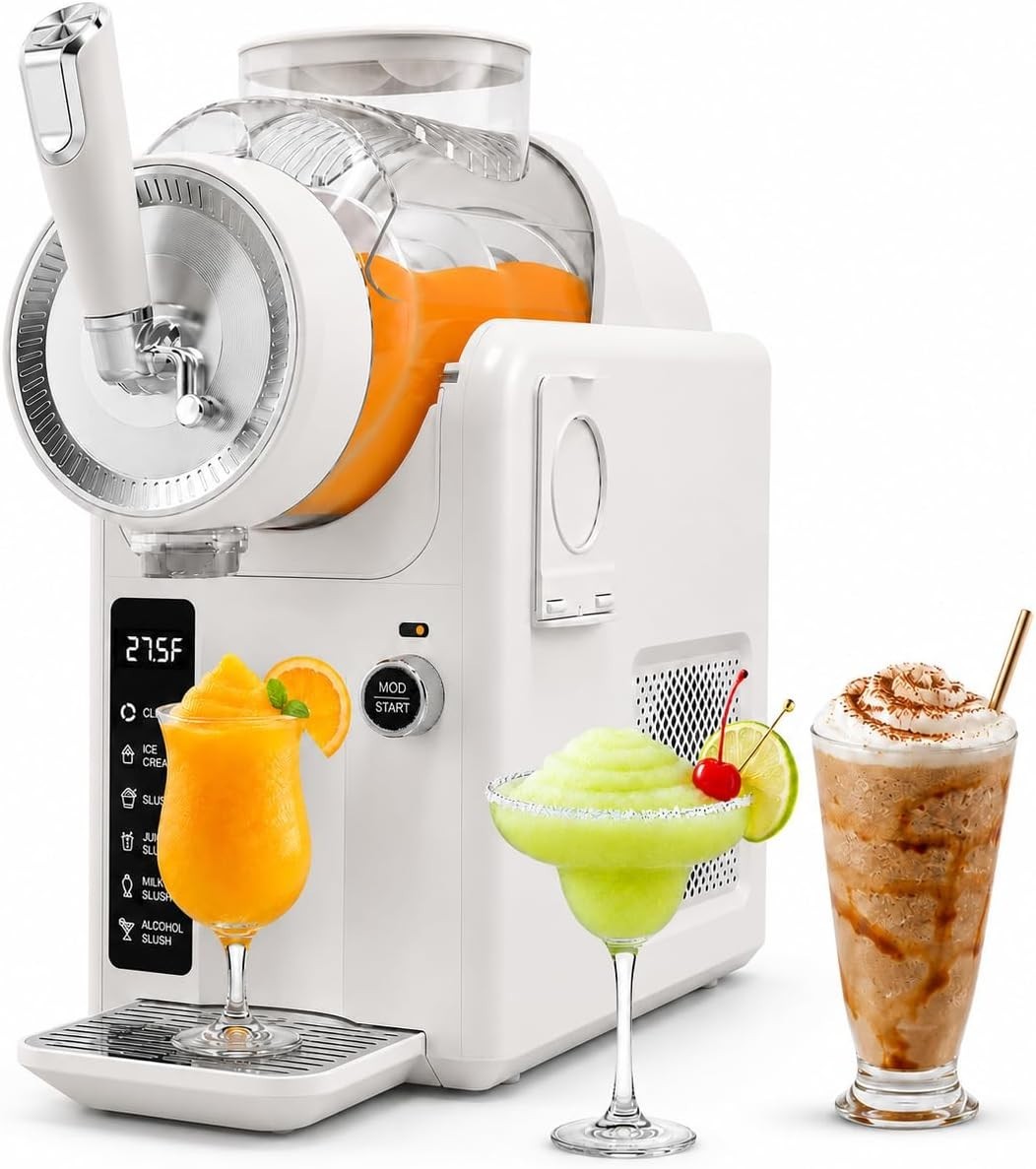 5 Presets Slushy Maker, LED Display, Auto Clean