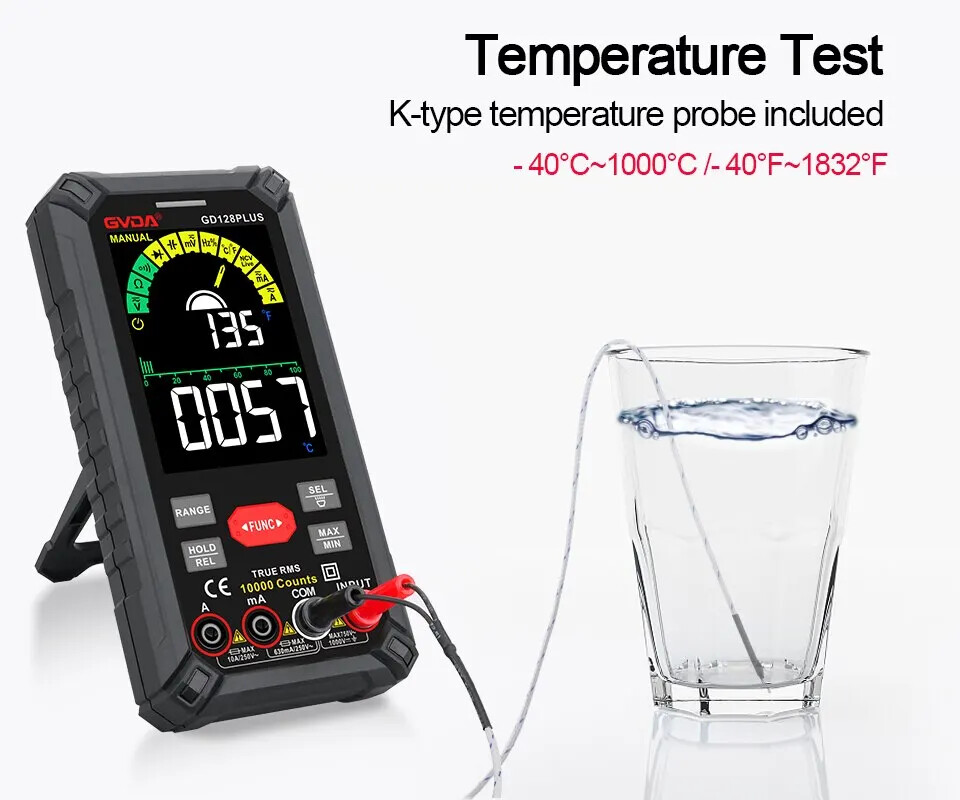 Smart Rechargeable Digital Multimeter True RMS 9999 Voltage Current Multitester