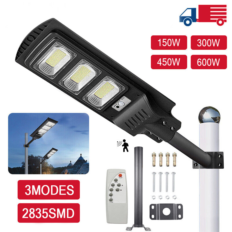 Outdoor Commercial 800W LED Solar Street Lamp IP67 Dusk-to-Dawn Road Lamp+Pole