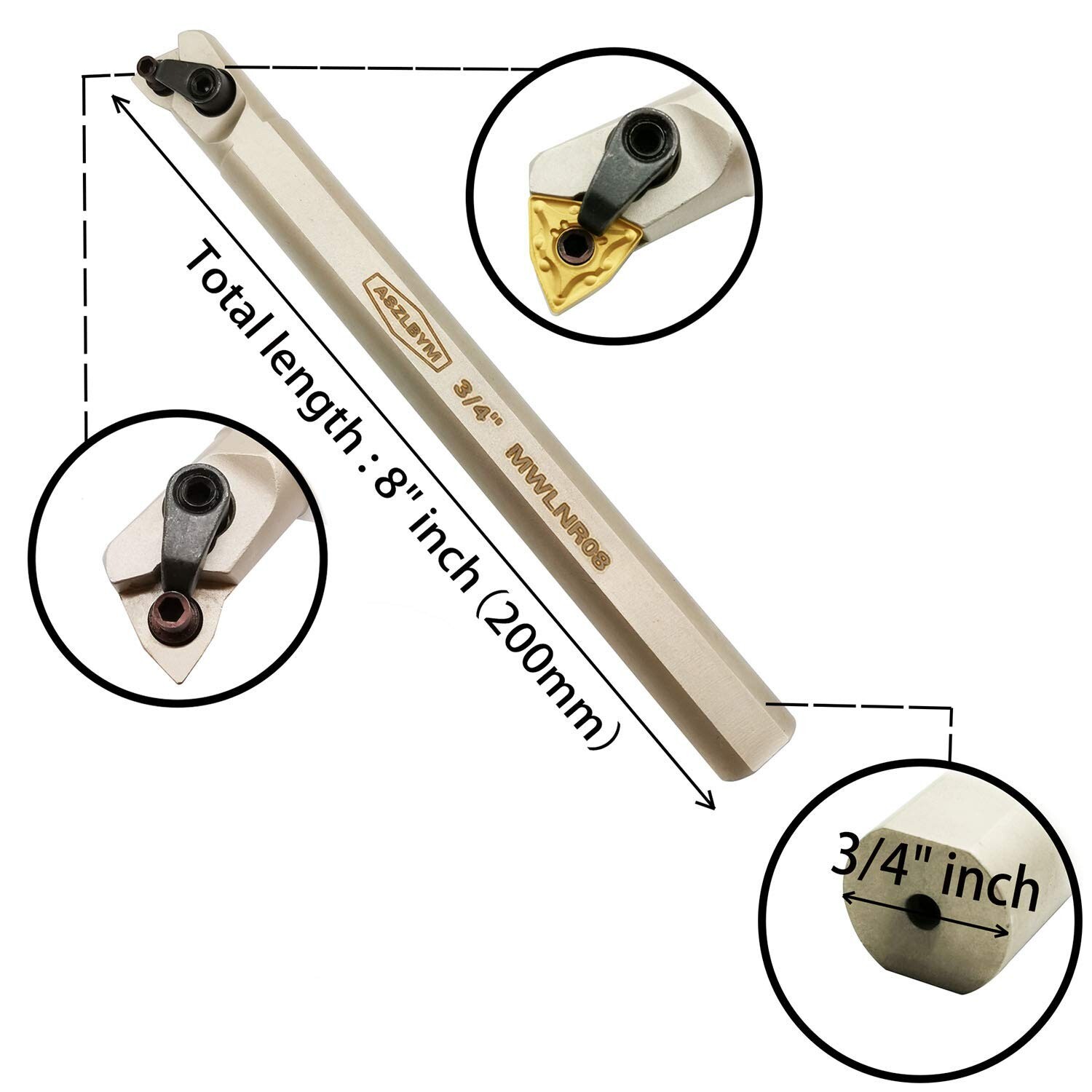 3/4 combination set outer circle+boring tool holder+10pcs WNMG080408 insertion