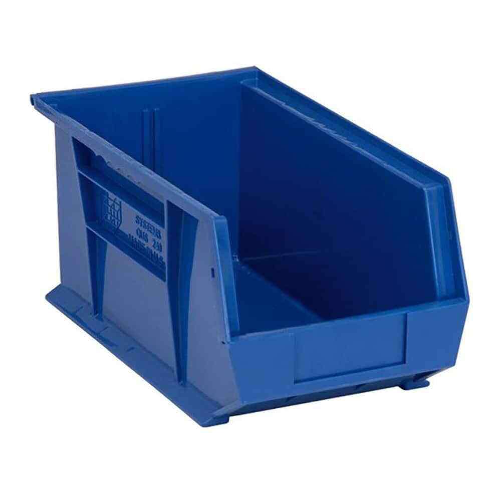 12 Pack Quantum Storage QUS240 Blue Ultra Stack & Hang Bins 8-1/4"x14-3/4" x7"