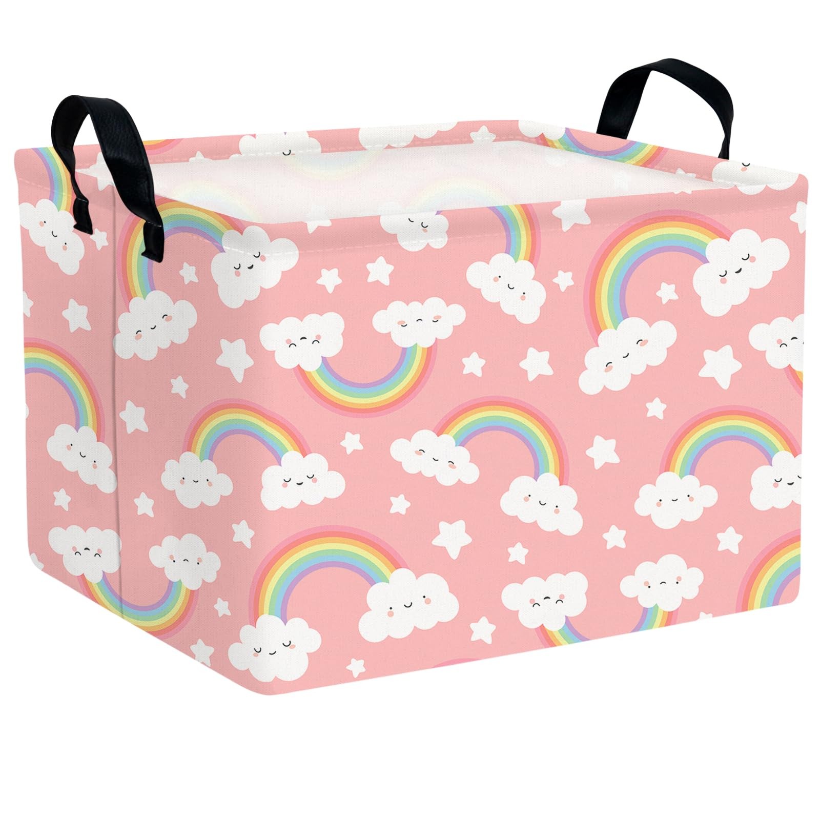 Rainbow Storage Basket – Adorable & Functional Rainbow Decor for Girls Room, ...