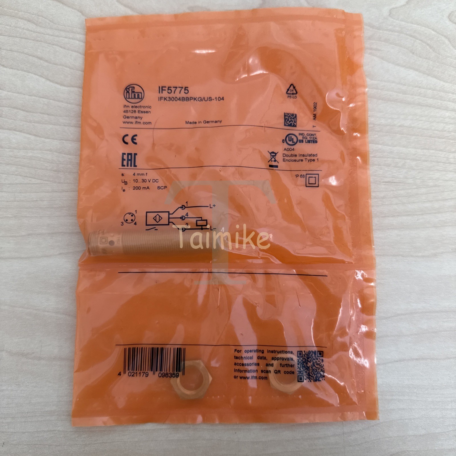 NEW! IFM IF5775 Inductive Proximity Sensor IFK3004BBPKG/US-104