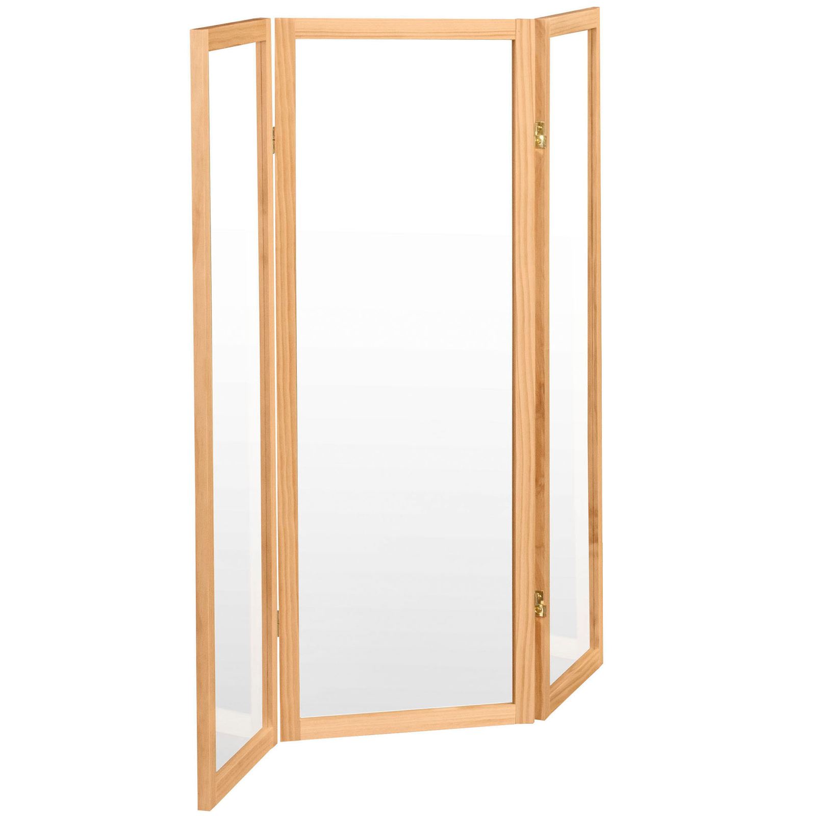 4 ft. Short Clear Plastic Partition Natural 3 Panel
