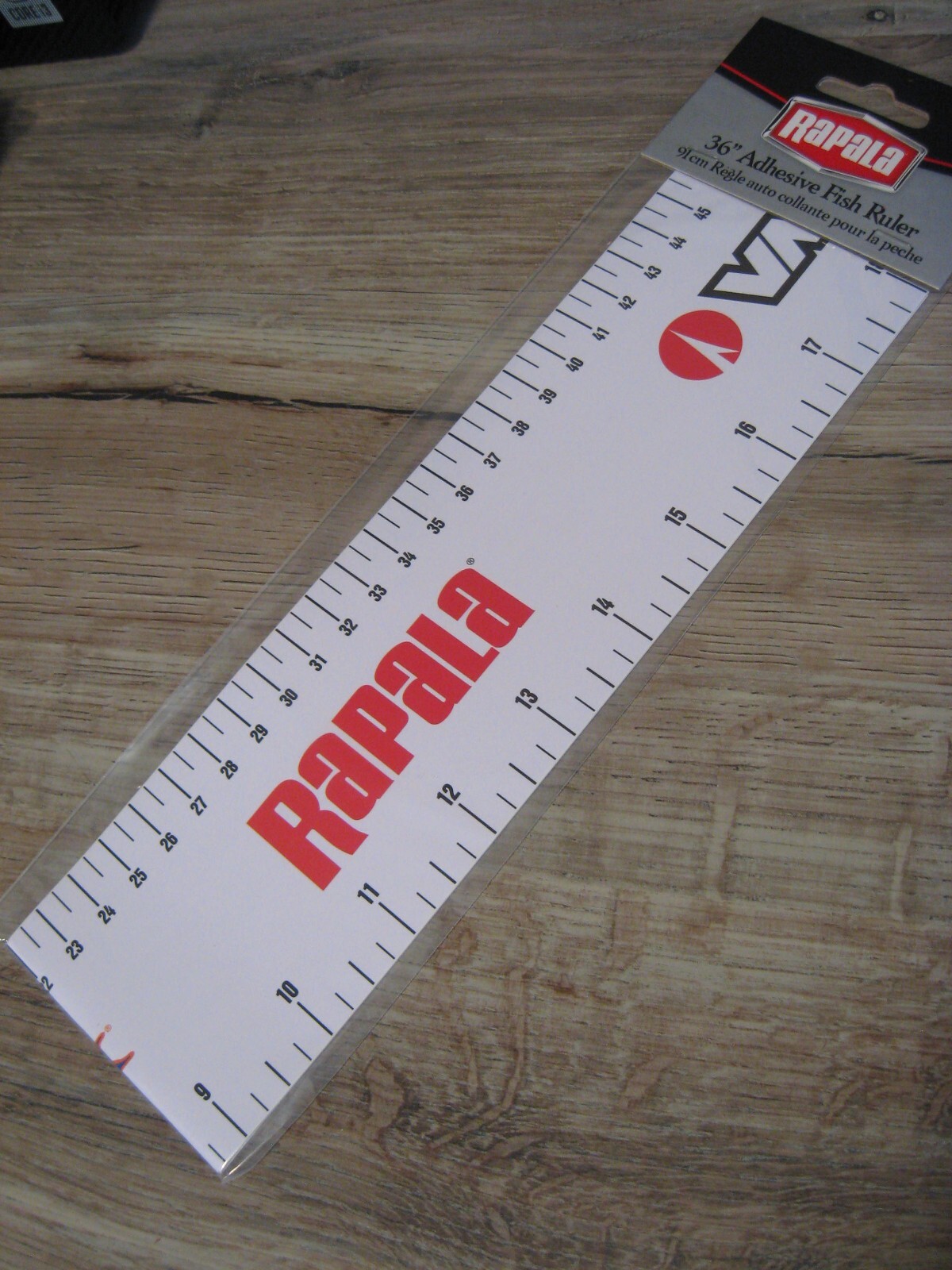 Rapala Storm VMC 36" White Self Adhesive Boat Ruler / Instant Fish Measure Tape