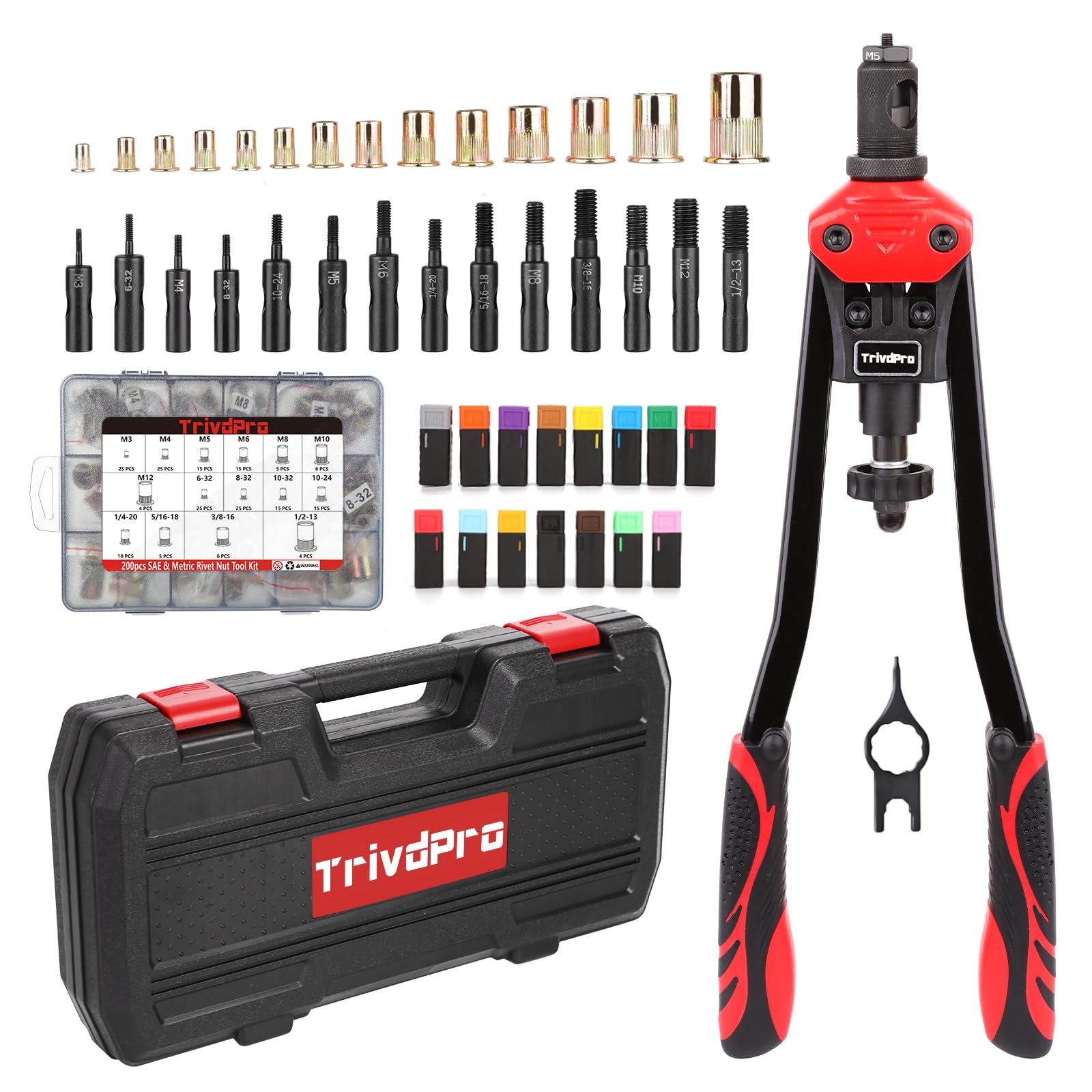 Rivet Nut Tool Kit Rivnut 16" Rivnut Tool Kit Professional RIV Nut Tool Kit w...