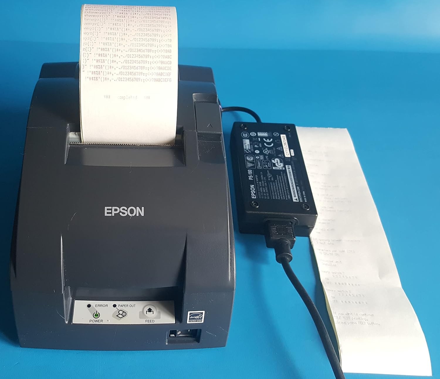 TM-U220B Dot Matrix Receipt Printer Ethernet Auto Cutter Dark Gray