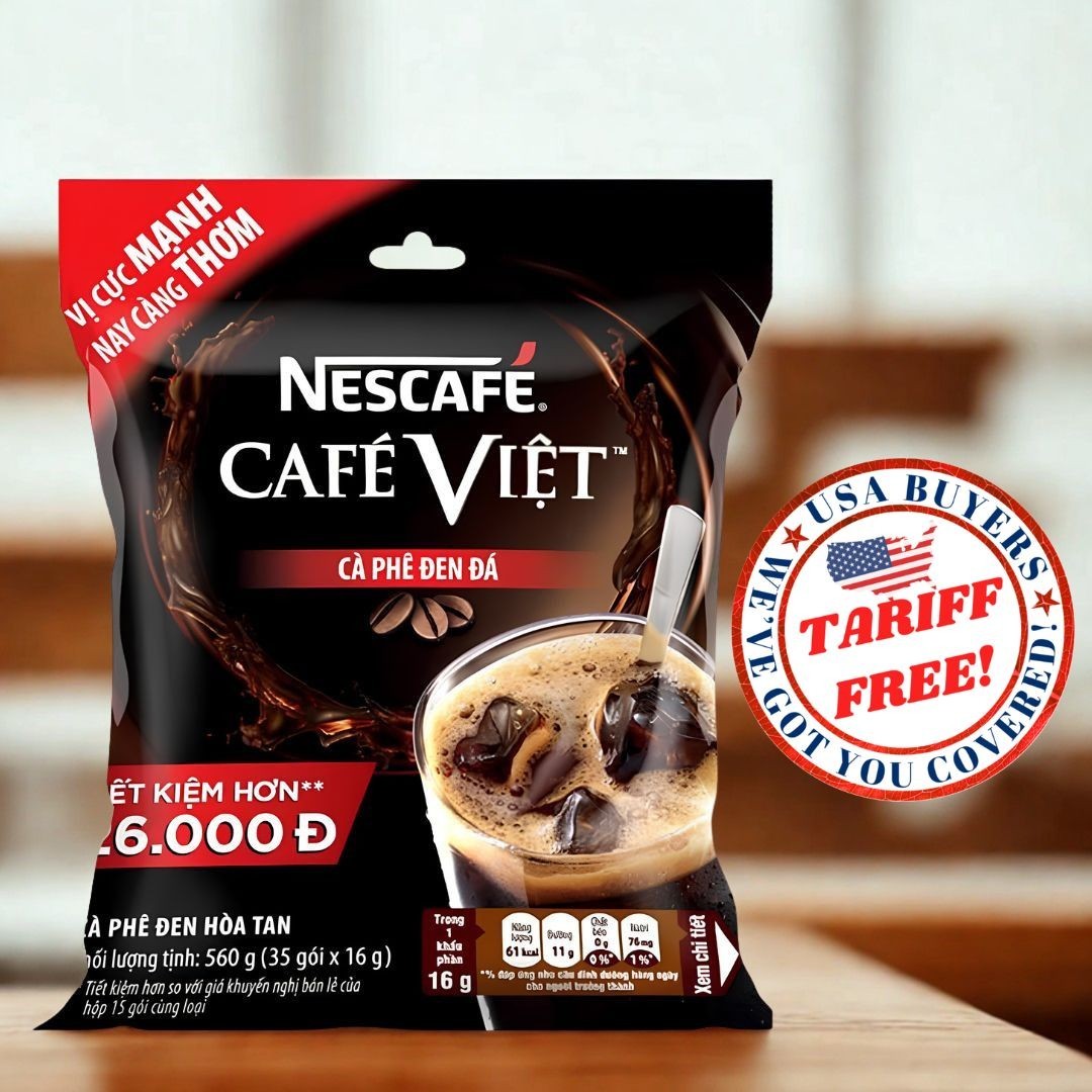 1 X Nescafe Cafe Viet Black Ice/Hot Coffee Instant Premix 35 Sachets Vietnamese