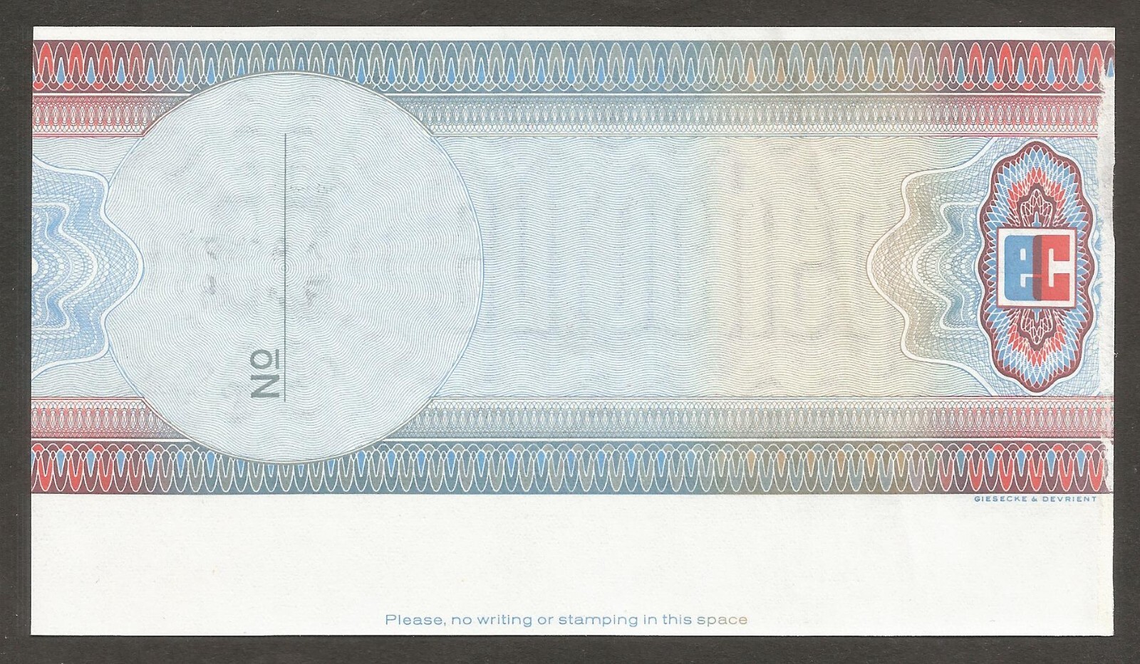 Eurocheque; 125 Dollars 7.1.1977; AU+; SPECIMEN