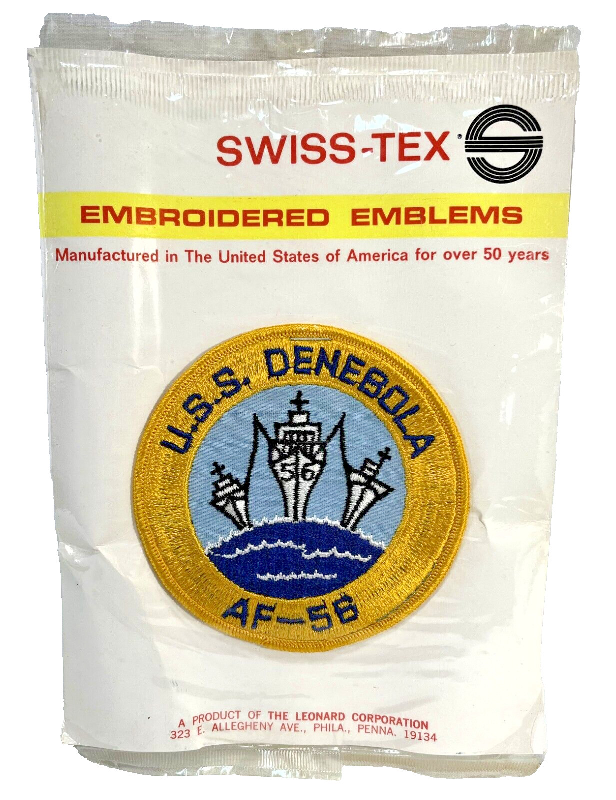 Vintage USS Denebola AF-56 Stores Ship Embroidered Patch 4" USN