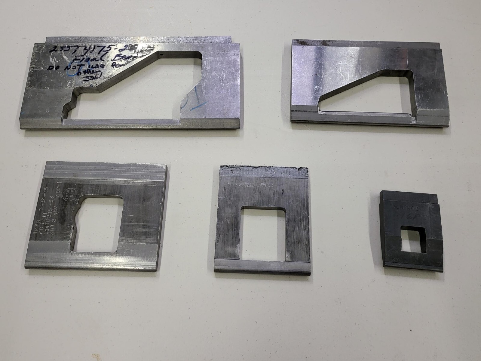 Lot of 5 Custom Press Brake Tooling Punches with Windows Free Shipping!!!
