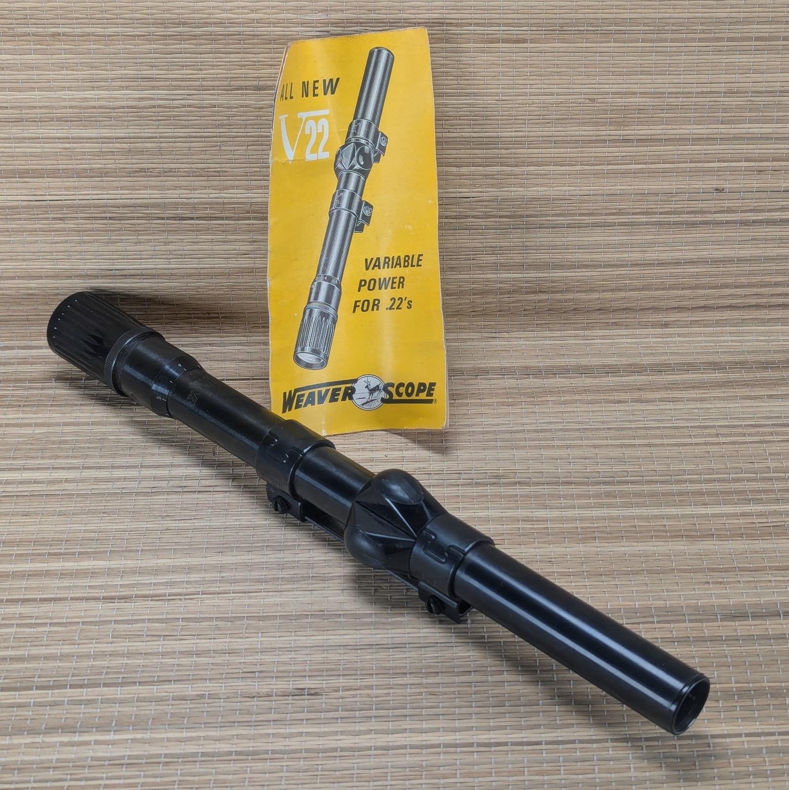 Weaver V22 El Paso 3-6x Variable Power Rifle Scope 875 Tip Off PuzzlePiece Rings