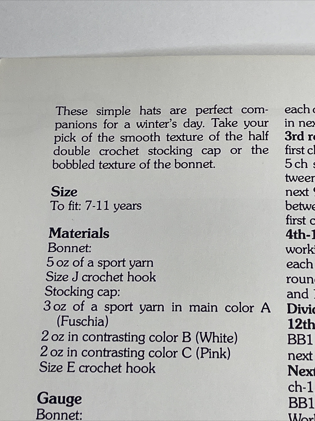 Marshall Cavendish Children's Fun Hats Winter Crochet Pattern