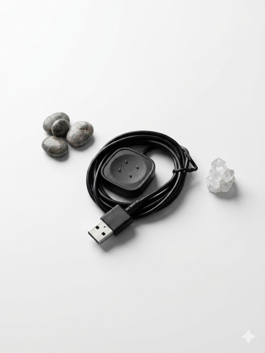 Fitbit Versa 3/4 & Sense Magnetic 1ft USB Smartwatch Charger Cable - Black - NEW