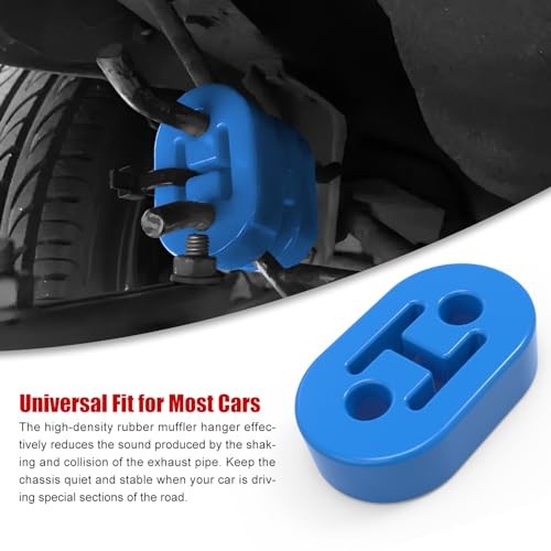 Exhaust Hangers Upgrade EPDM(More Durable than Rubber) Muffler Bushing BLUE