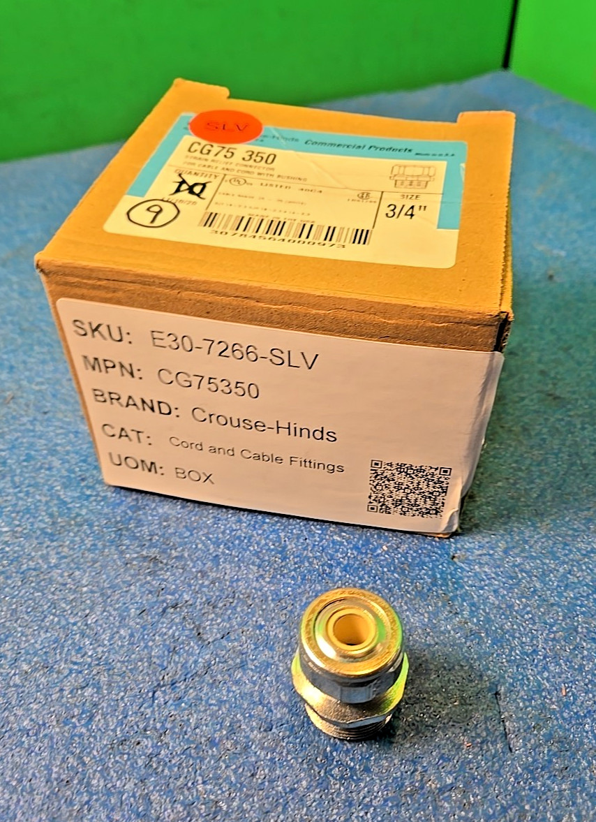 EATON CORPORATION CG75 350 / CG75350 Strain Relief Connector 3/4"   NEW BOX OF 9