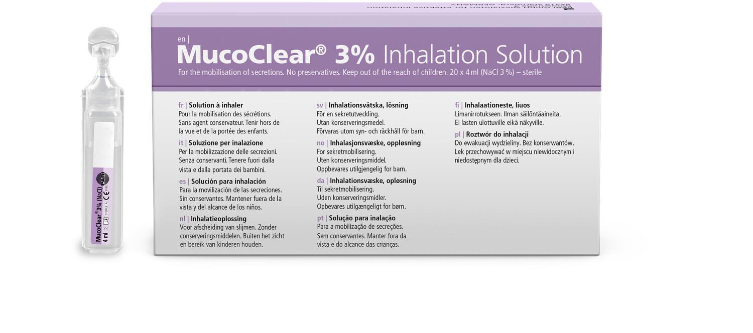 Pari MucoClear 3% Saline Inhalation Solution 4ml Ampoules (x20)