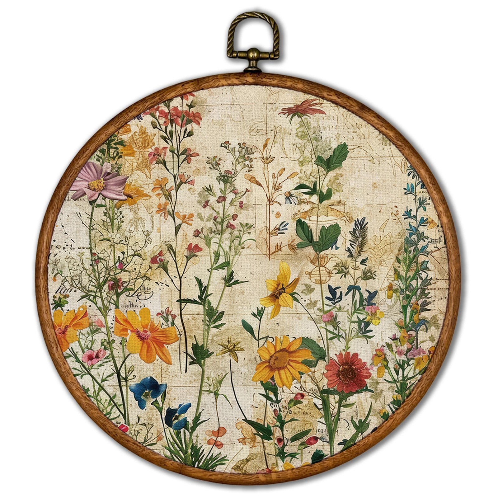 KSDUT Boho Flower Floral Wall Decor Art - Botanical 10"L x 10"W, flower-2