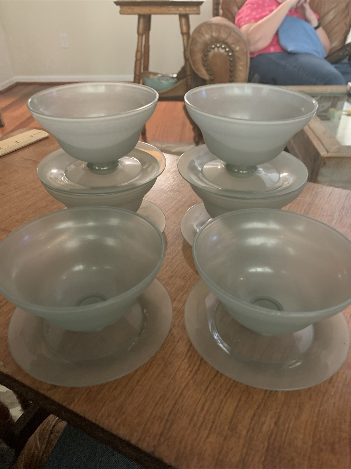 Tupperware Dessert Cups Pudding Parfait Jello   #754 Set of 6 gray