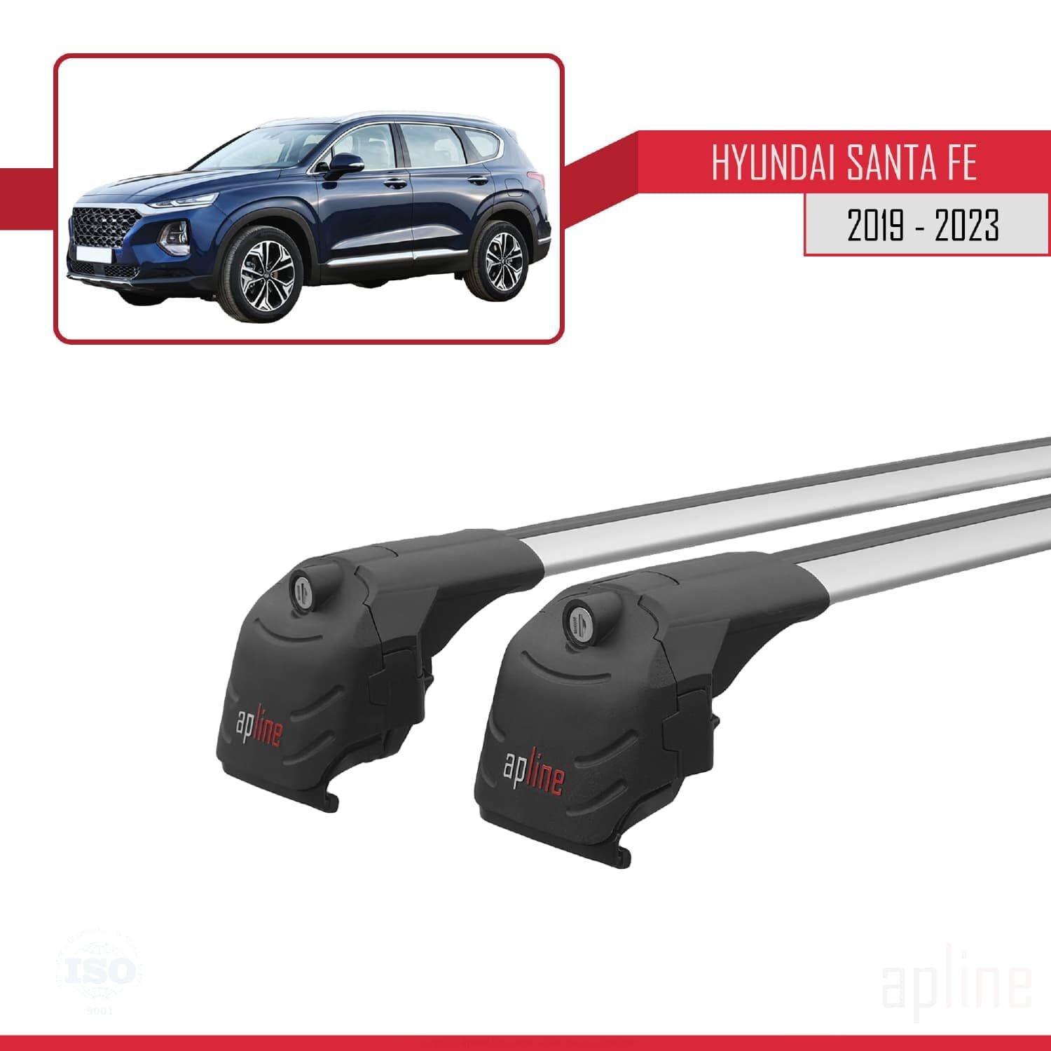 Compatible with Hyundai Santa Fe 4 (TM) 2019-2023 ACE-2 Car Roof Rack Cross Bar