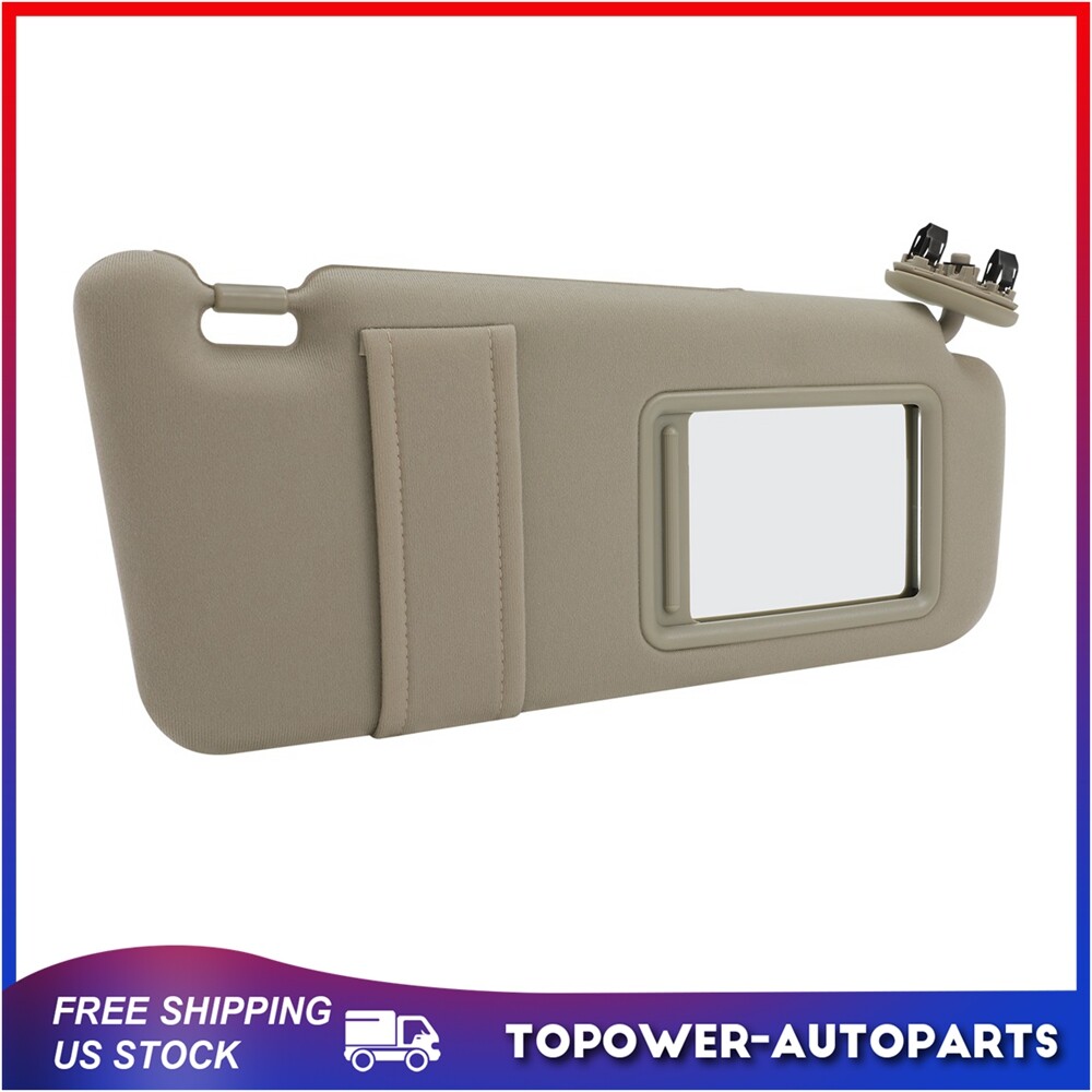 For 07-11 Toyota Camry Tan Beige Right Passenger Side Sun Visor