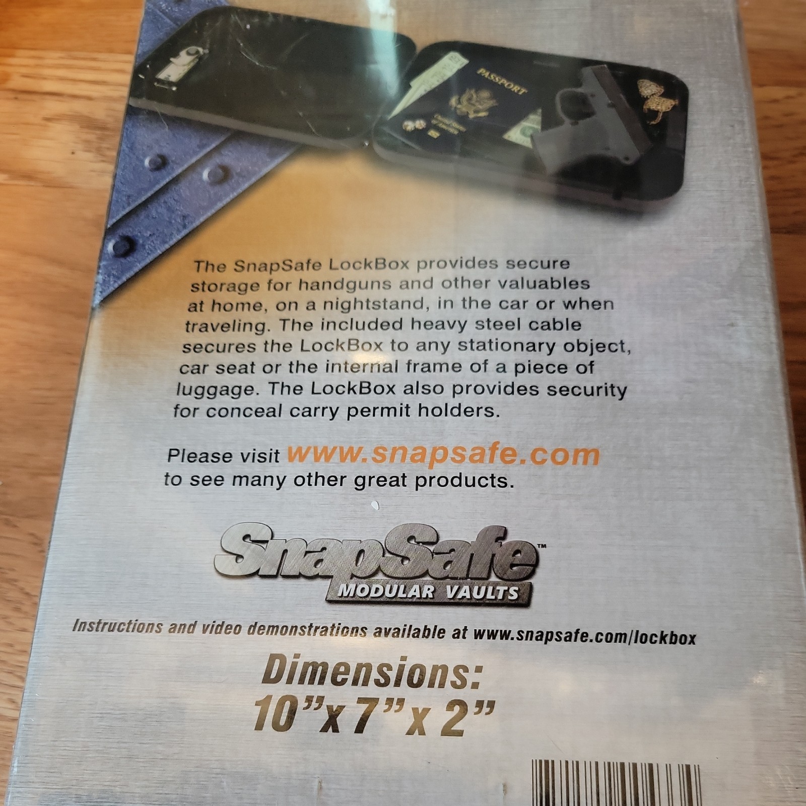Brand New- SnapSafe Combination Lock Box X-Large (10” x 7” x 2”) Security Cable