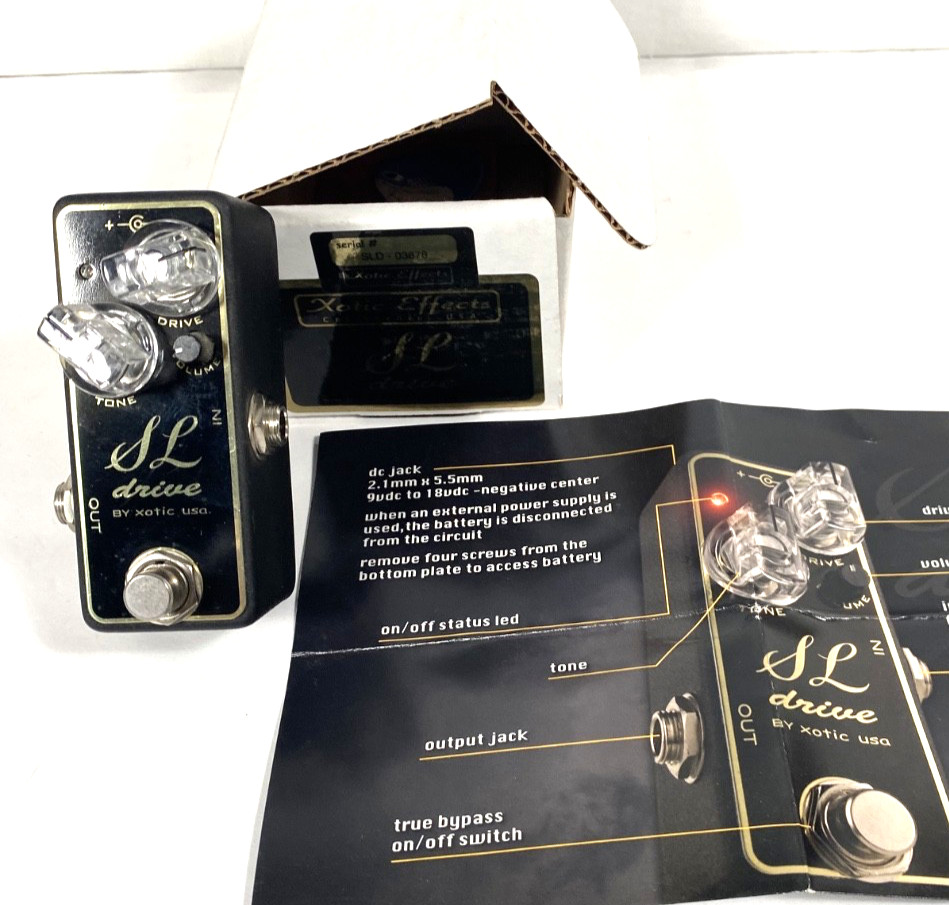 Xotic Effects SL Drive Analog Overdrive Pedal for Electric Guitar SLD-03878 USA