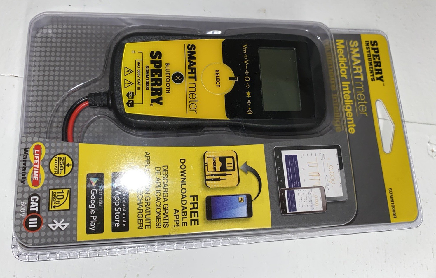 Sperry Instruments SDMM10000R Digital Multimeter, 600 Max. Ac Volts, 600 Max.
