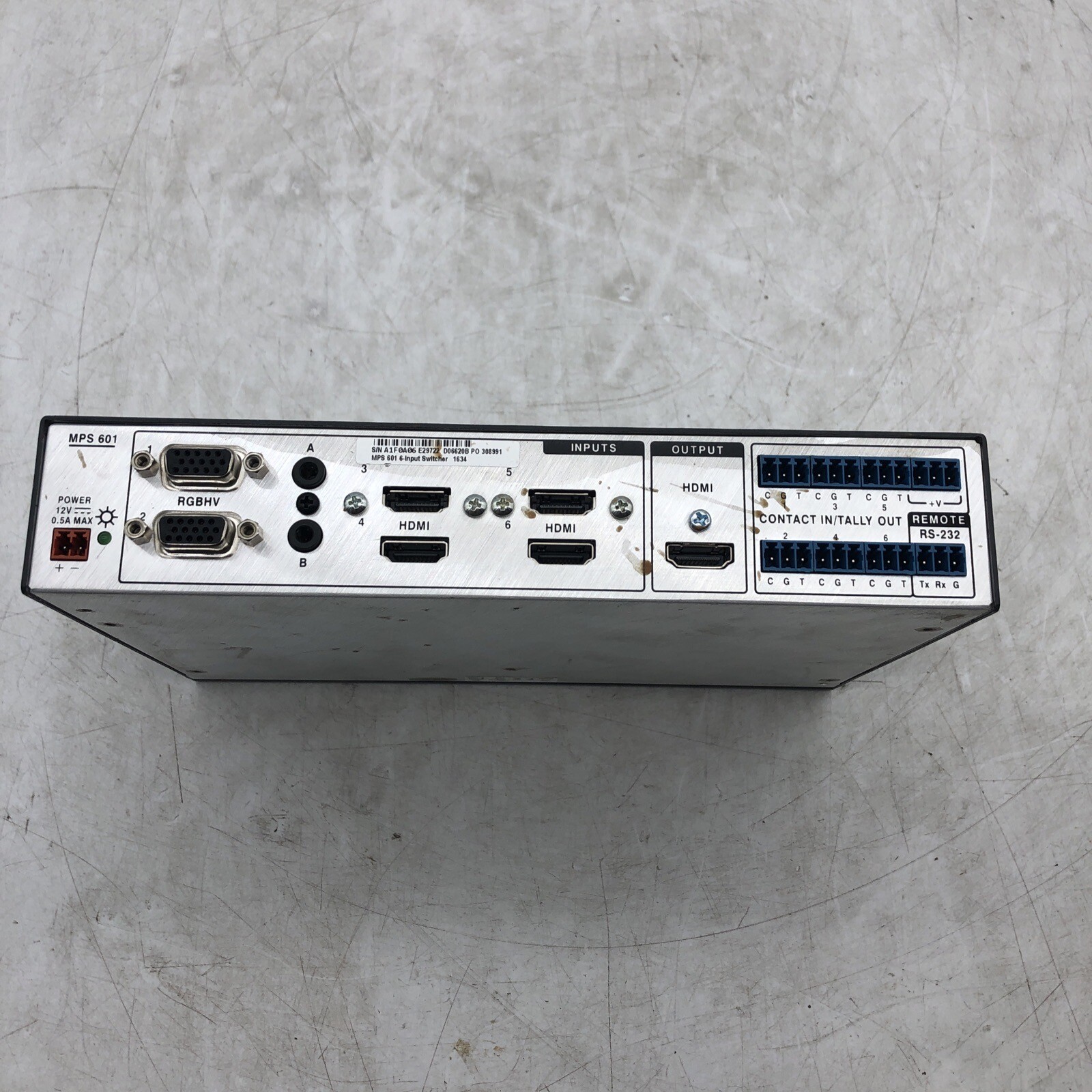 Extron, MPS 601 6 Input Media Presentation Switcher UNTESTED PARTS