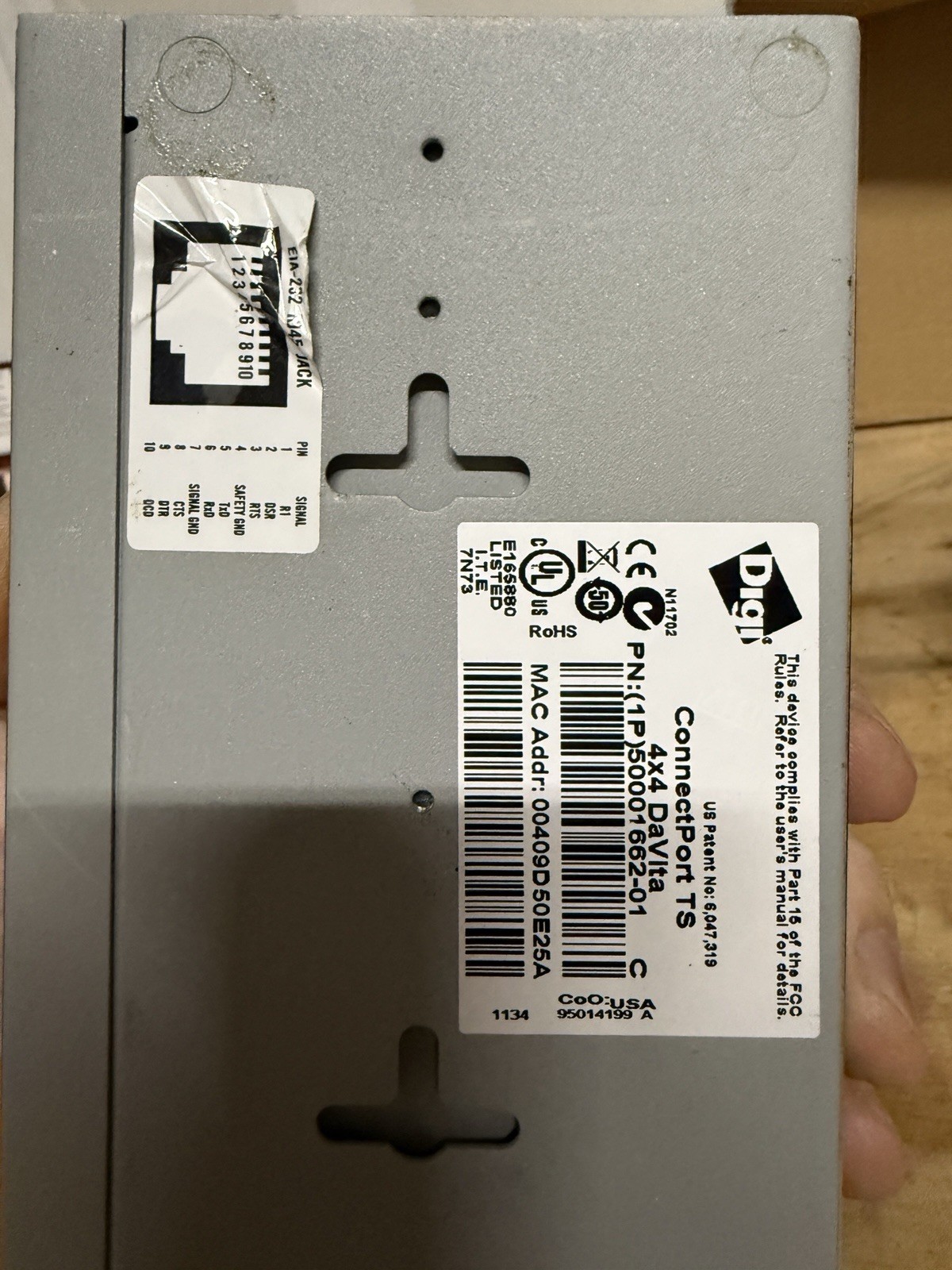 Digi ConnectPort TS 4x4 Serial Device Server (PN: 50001662-01)