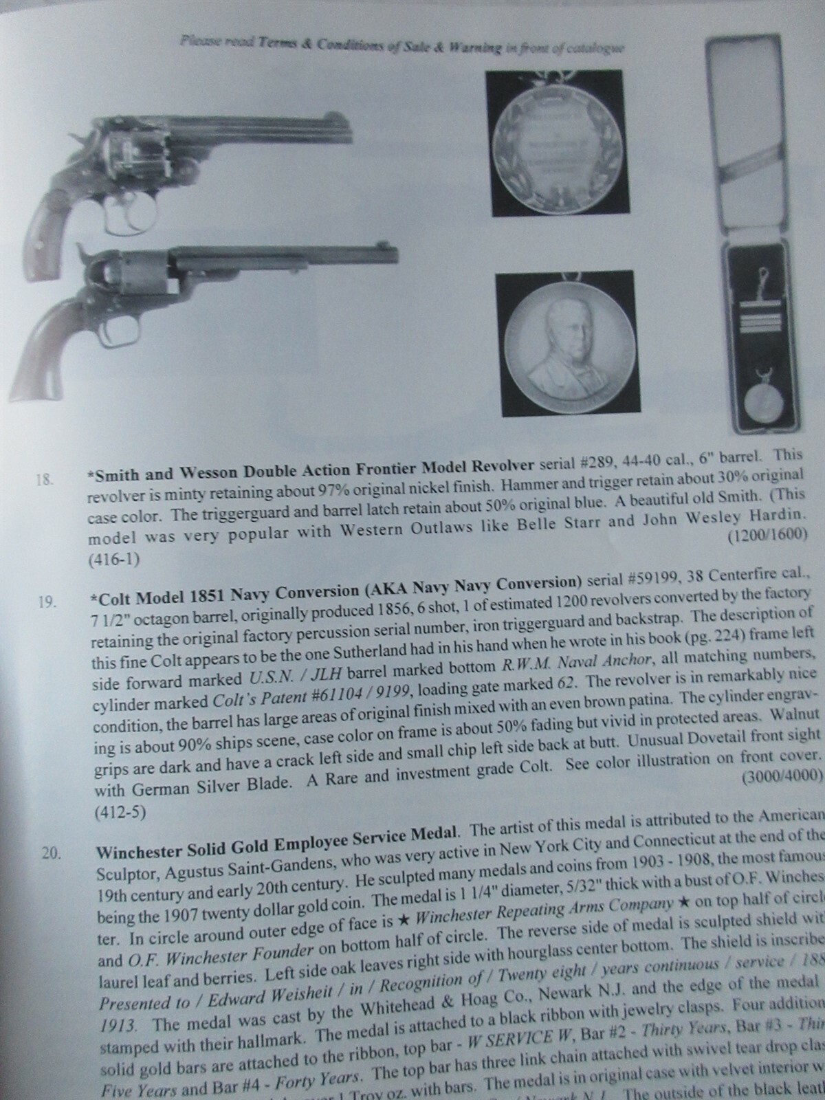 J.C. Devine Firearms Auction Catalog #9602 March 3, 1996