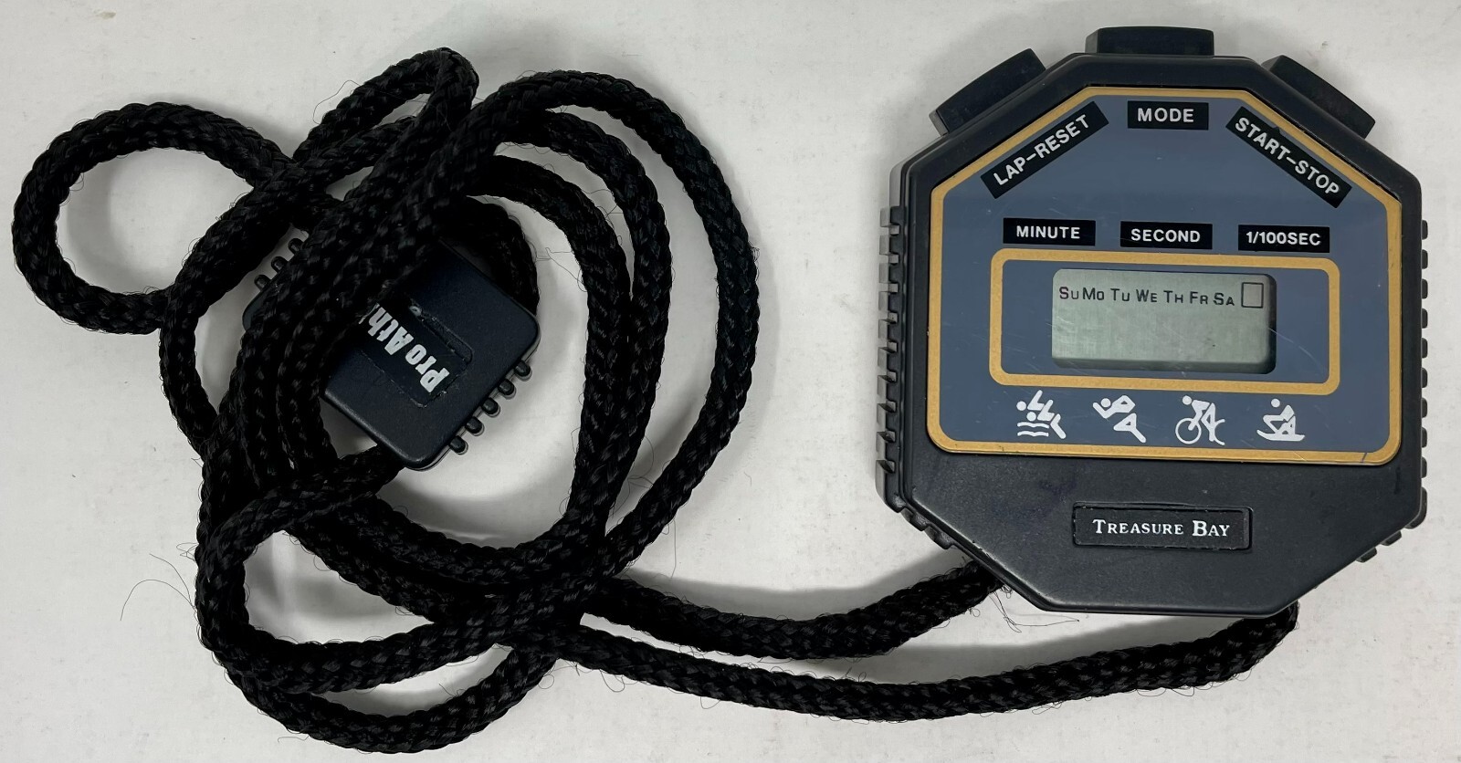 Treasure Bay Event Timer Stopwatch Track Running Swimming Gym Crossfit Black