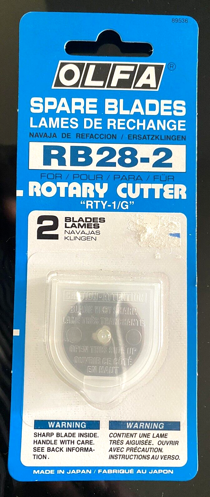 OLFA RB28-2 28 mm 2 Pack Rotary Blades