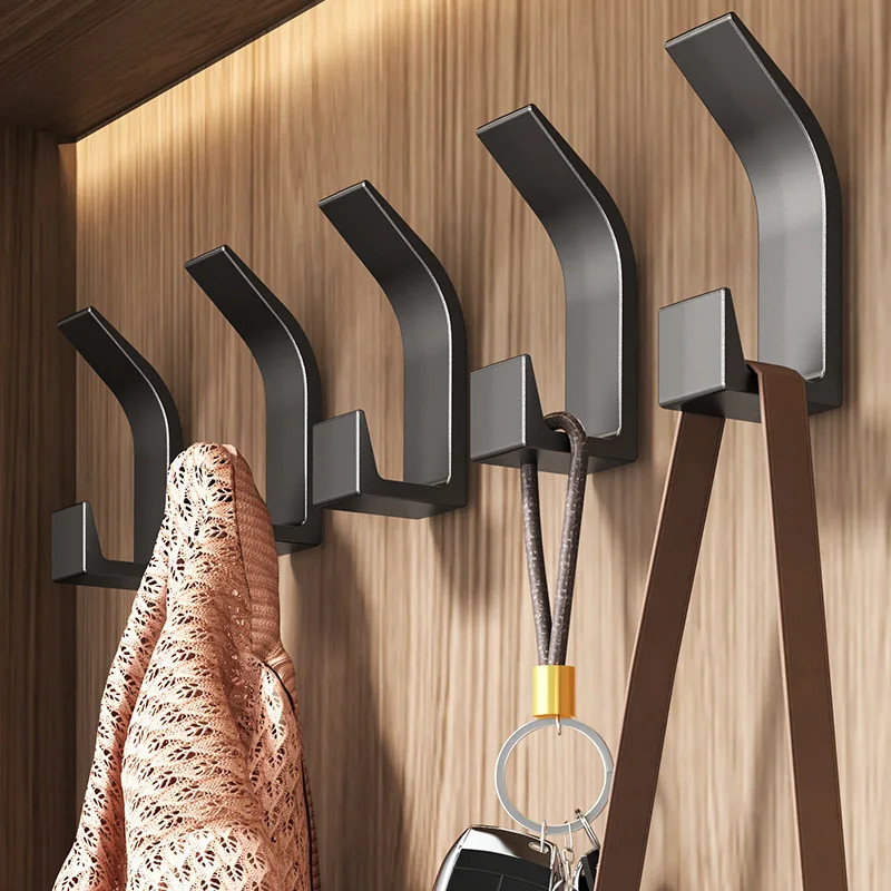 5pcs Adhesive Hooks For Walls - No-Drill, Multi-Use For  Kitchen, Bathroom - Dur