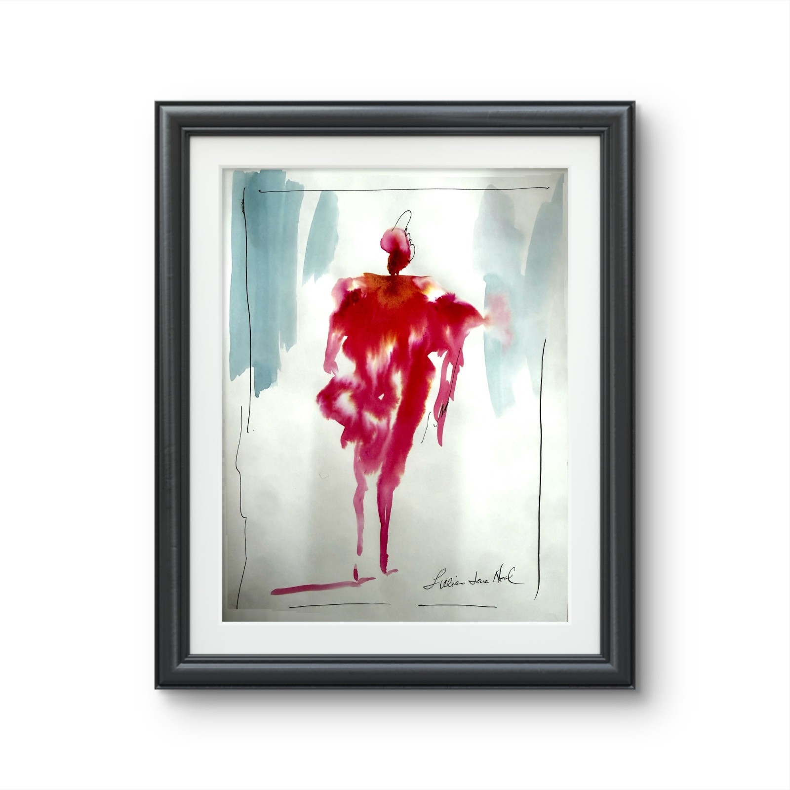 Neal 9"x12 Modern  Watercolor Abstract Paper Art