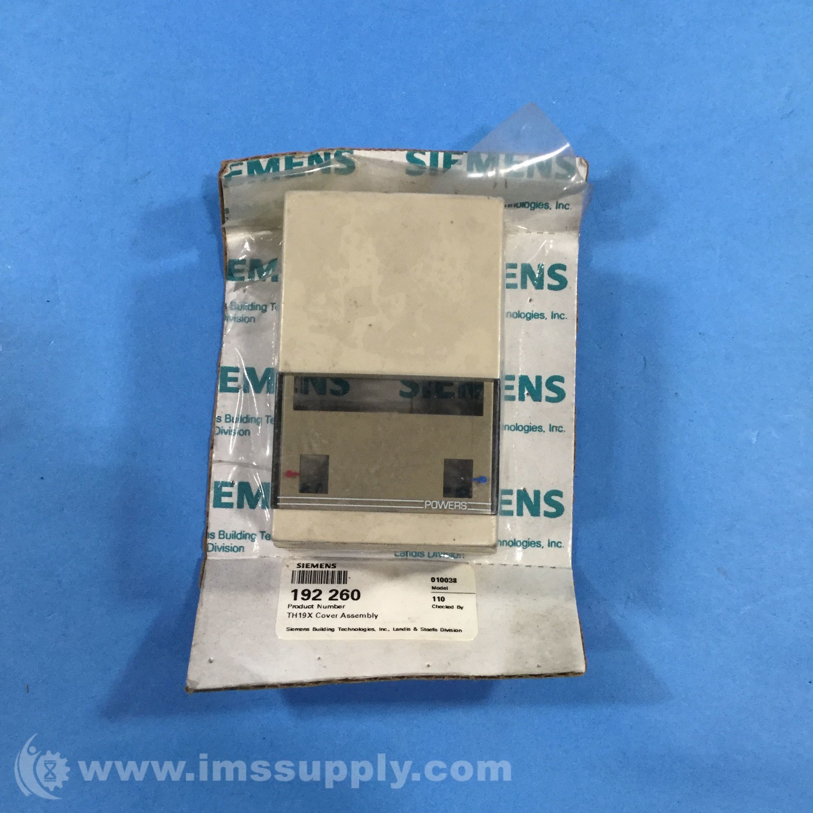 Siemens 192-260 Thermostat Cover FNFP