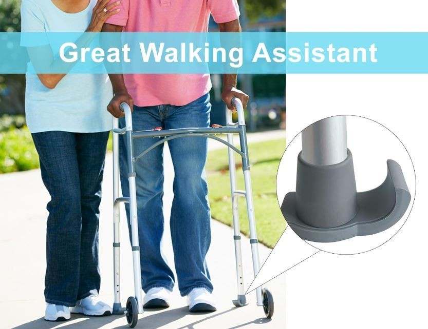 4 Pack Walker Skis Glides for Folding Walkers, Essentials Universal Walker