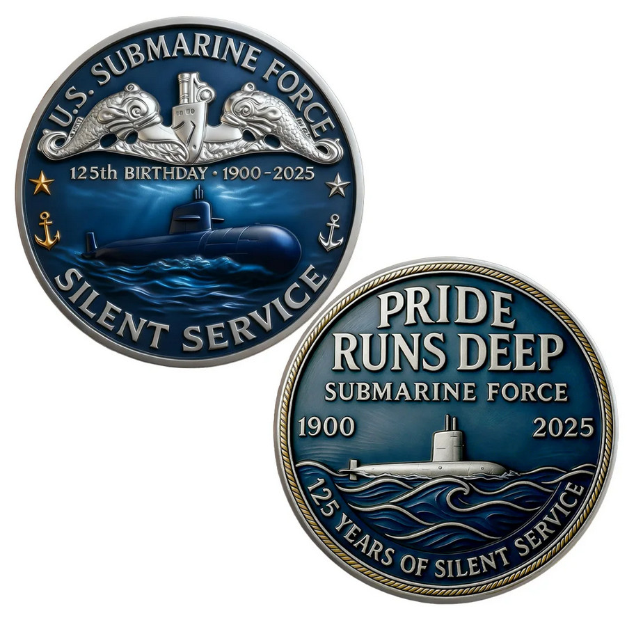 Navy U.S Submarine Force Anniversary Challenge Coin Collectable Military 1-pc