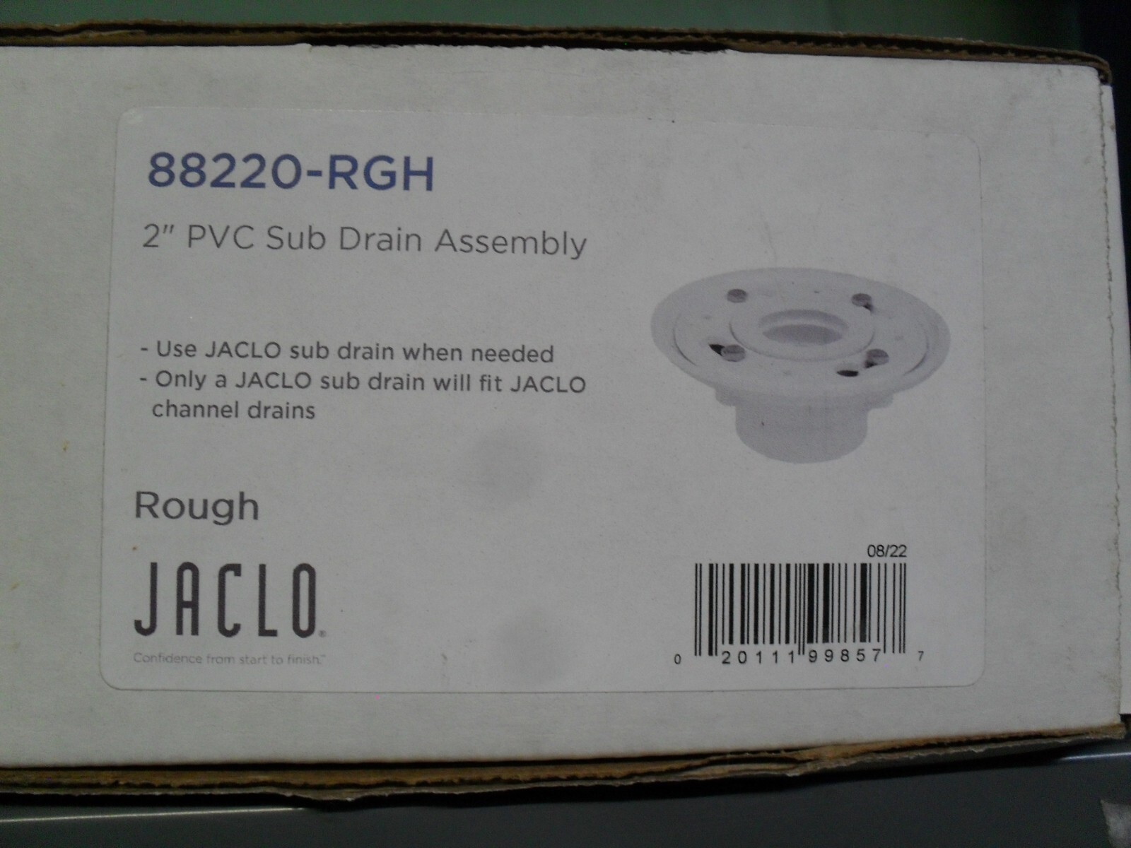 Jaclo 88220-RGH 2" Pvc Rough Sub Drain assembly