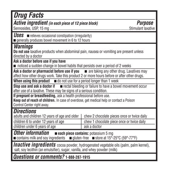 Equate Regular Strength Chocolate Laxative, 15 mg, 24 Pieces (3 Pack - 72 Total)