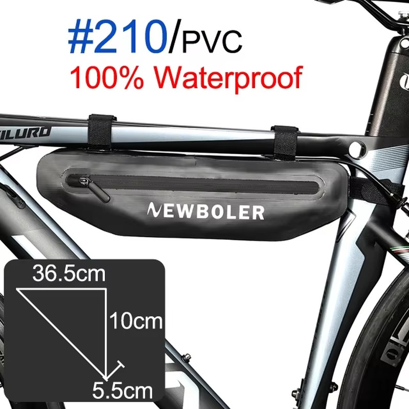 NEWBOLER Bicycle Triangle Bag Bike Frame Front Tube Bag Waterproof Cycling Bag B