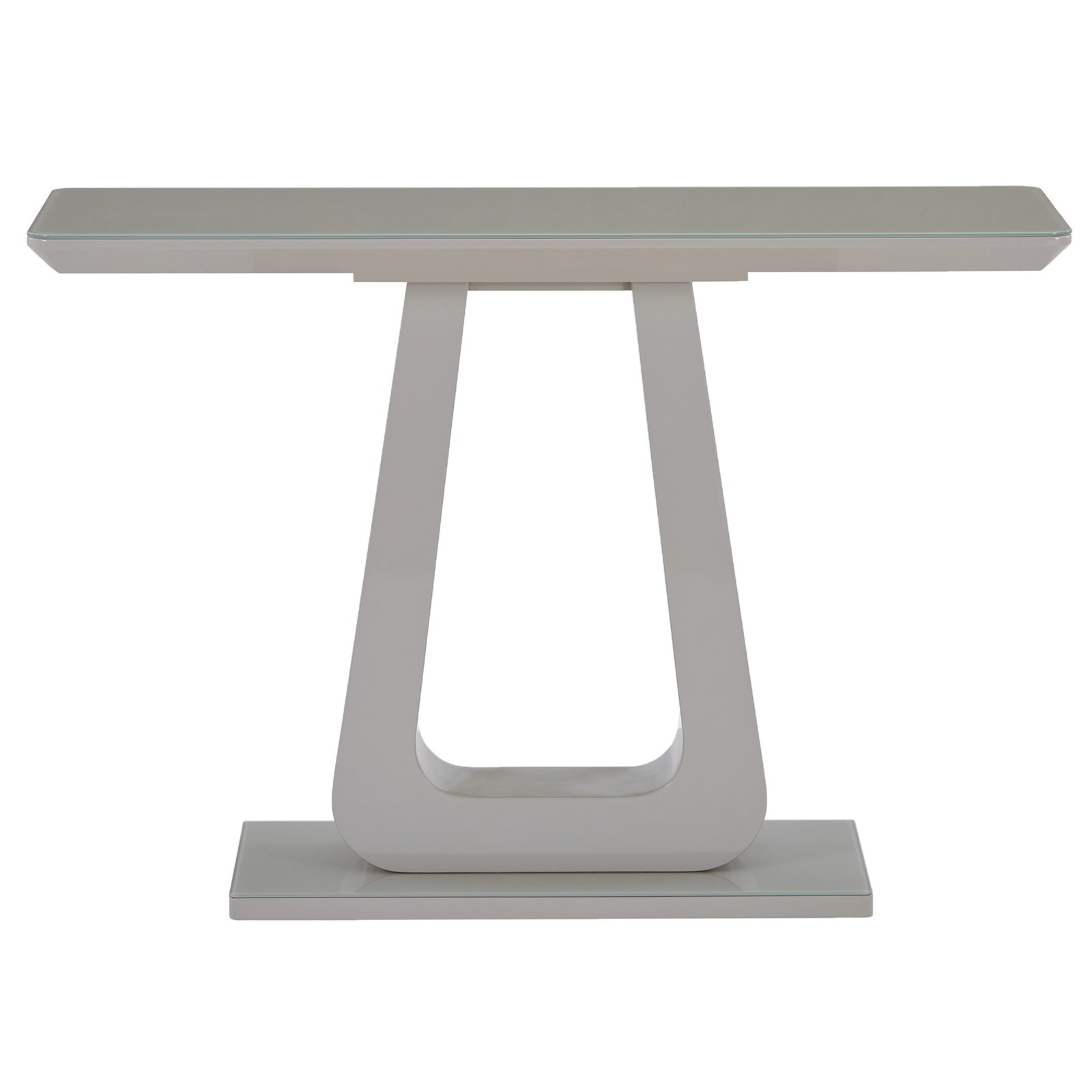 Inspire Contemporary MDF Glass Console Table Grey
