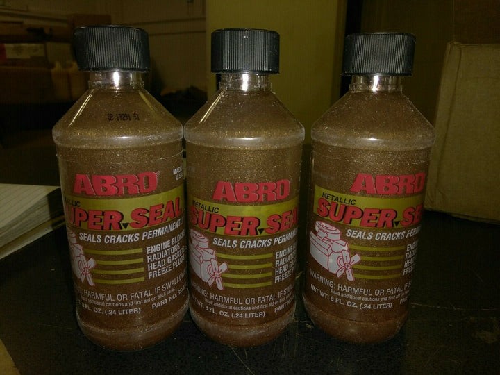 (3 PK) ABRO SUPER HEAD GASKET SEALER REPAIRS CRACKED BLOCK S& WARPED HEADS 240ml