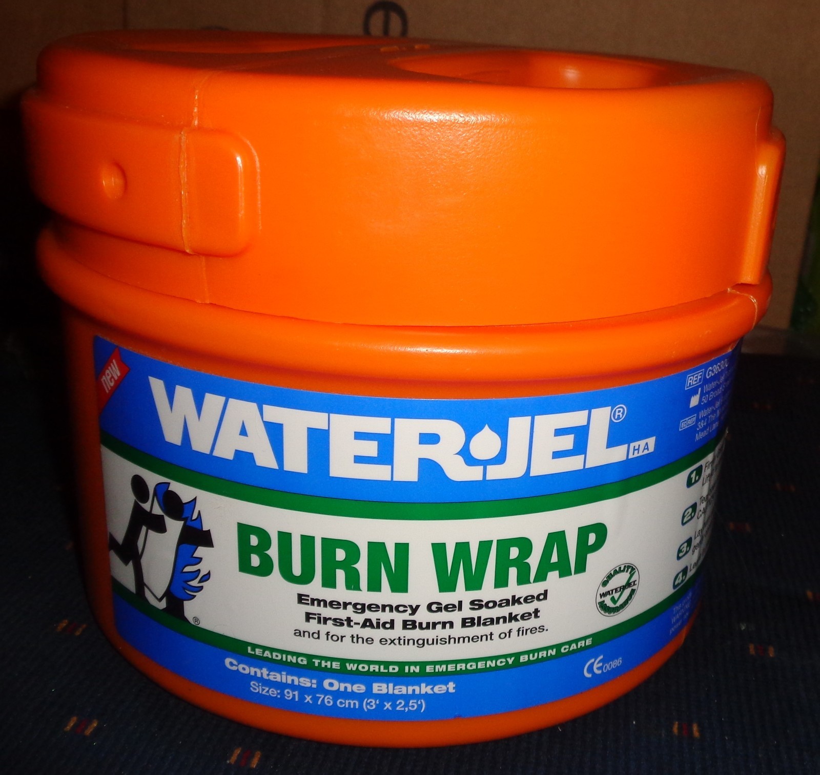Water-Jel Fire Burn Wrap Emergency Gel Soaked First-Aid Burn Blanket 36" x 30"