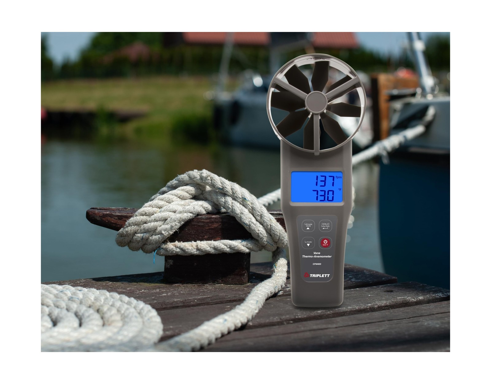 Triplett CFM400 4in Vane Thermo‑Anemometer CFM CMM
