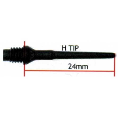 50 BLACK HARROWS H-TIP SOFT TIPS 2BA THREAD