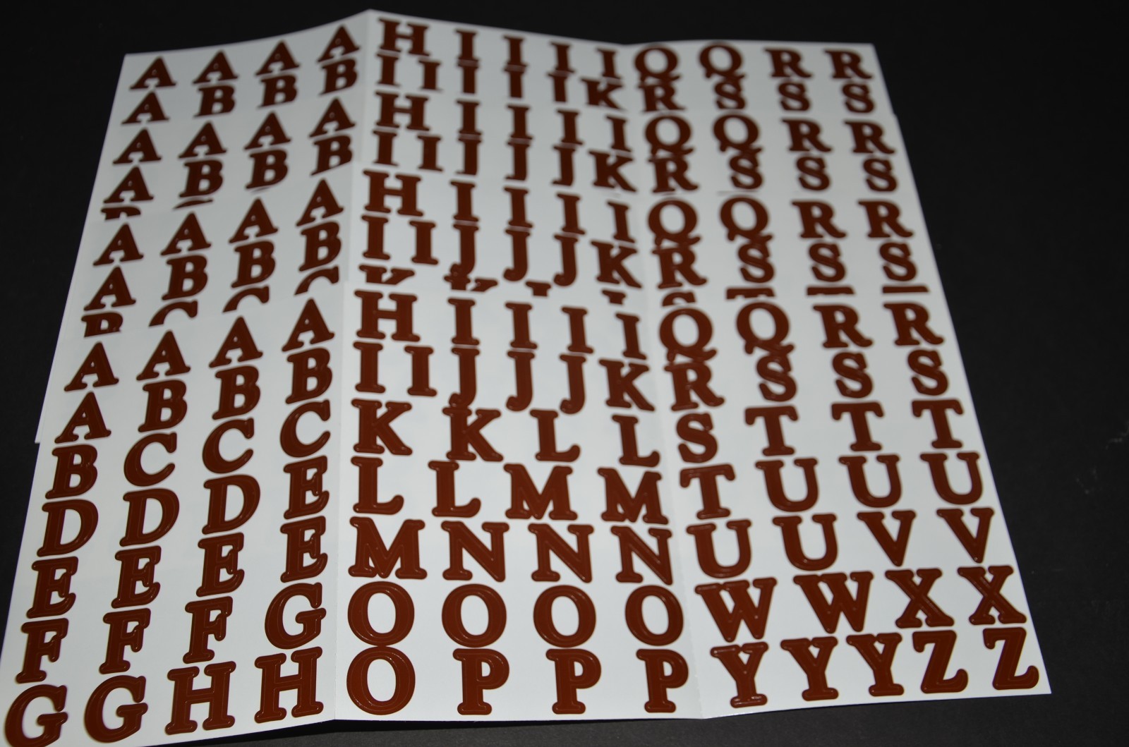 Creative Memories Brown Classic ABC Letter Stickers